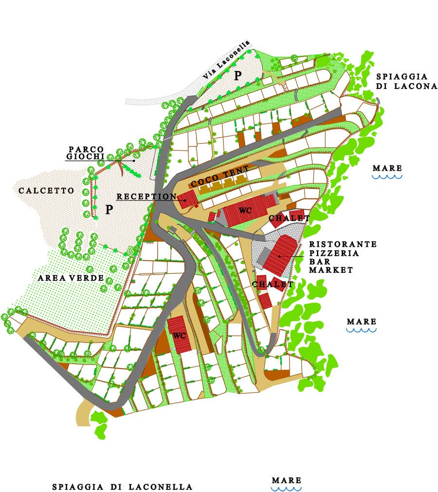 Map - Camping Laconella, Elba